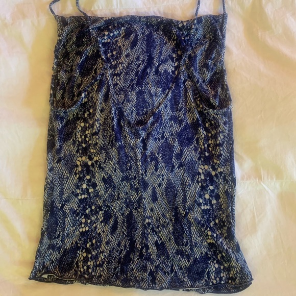 Free People Blue Snakeskin Cami - Picture 3 of 4